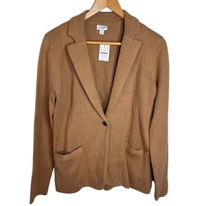 J. CREW Factory Schoolboy Sweater Blazer Brown 100% Cotton Women’s Small